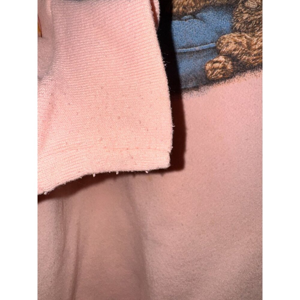 XXL Vintage Tultex Kitten Print Pink Sweatshirt - Picture 6 of 7